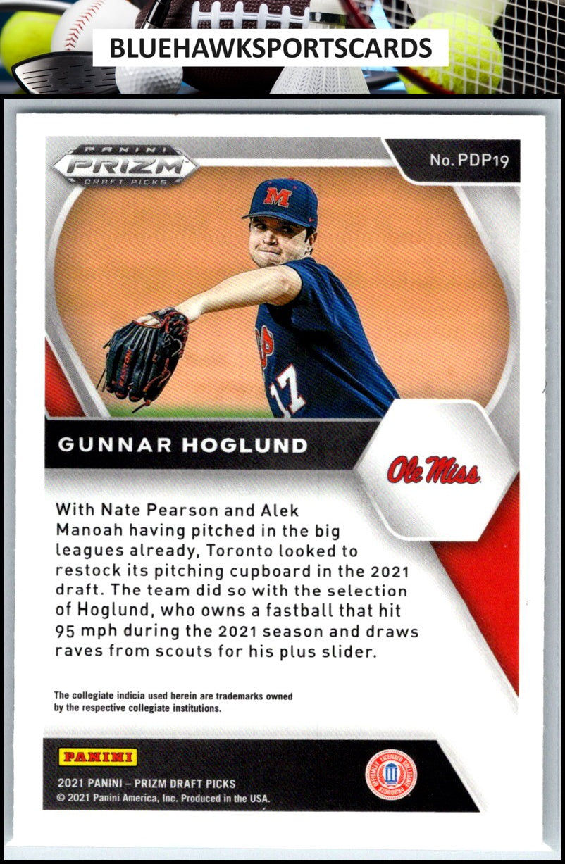 2021 Panini Prizm Draft Picks #PDP19 Gunnar Hoglund