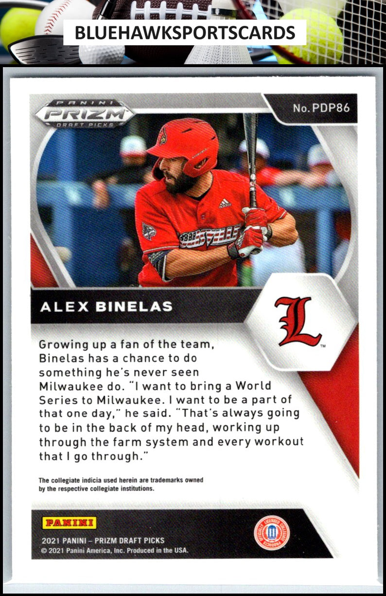 2021 Panini Prizm Draft Picks #PDP86 Alex Binelas