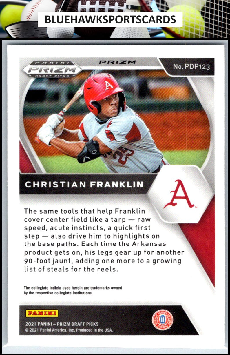 2021 Panini Prizm Draft Picks #PDP123 Christian Franklin Silver Prizm