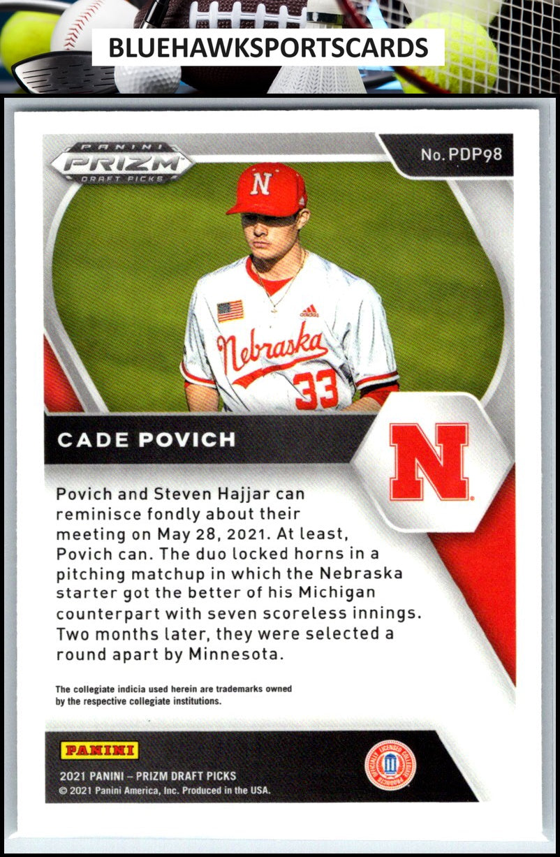 2021 Panini Prizm Draft Picks #PDP98 Cade Povich