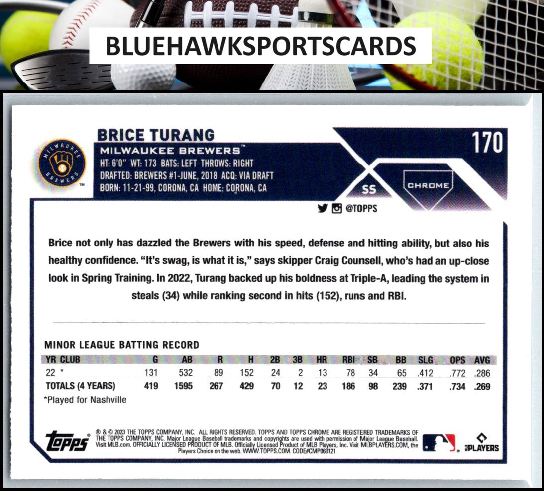 2023 Topps Chrome #170 Brice Turang