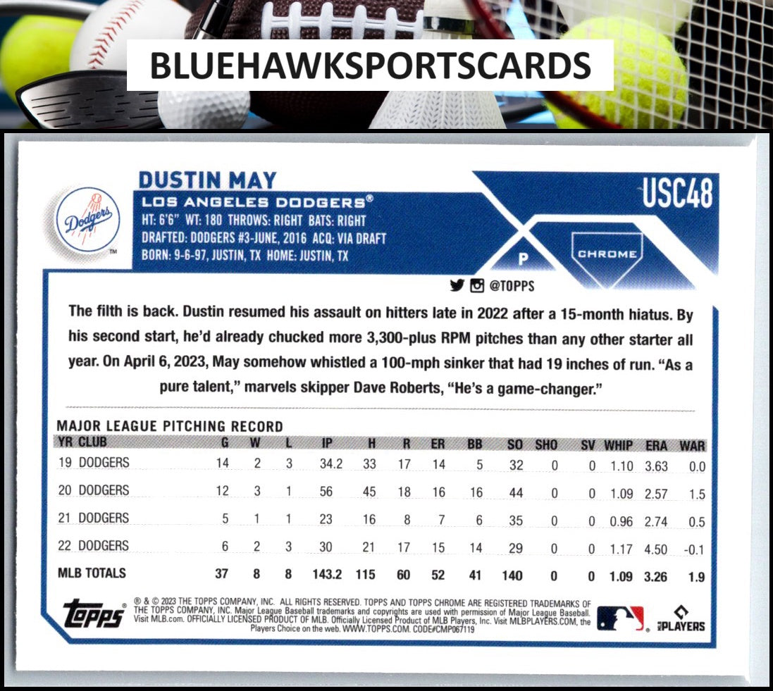 2023 Topps Chrome Update #USC48 Dustin May