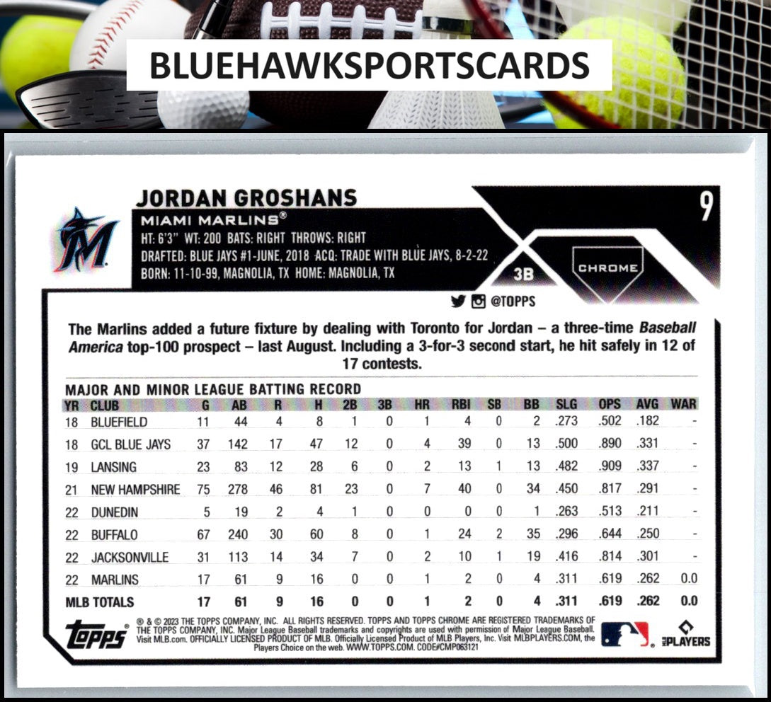 2023 Topps Chrome #9 Jordan Groshans