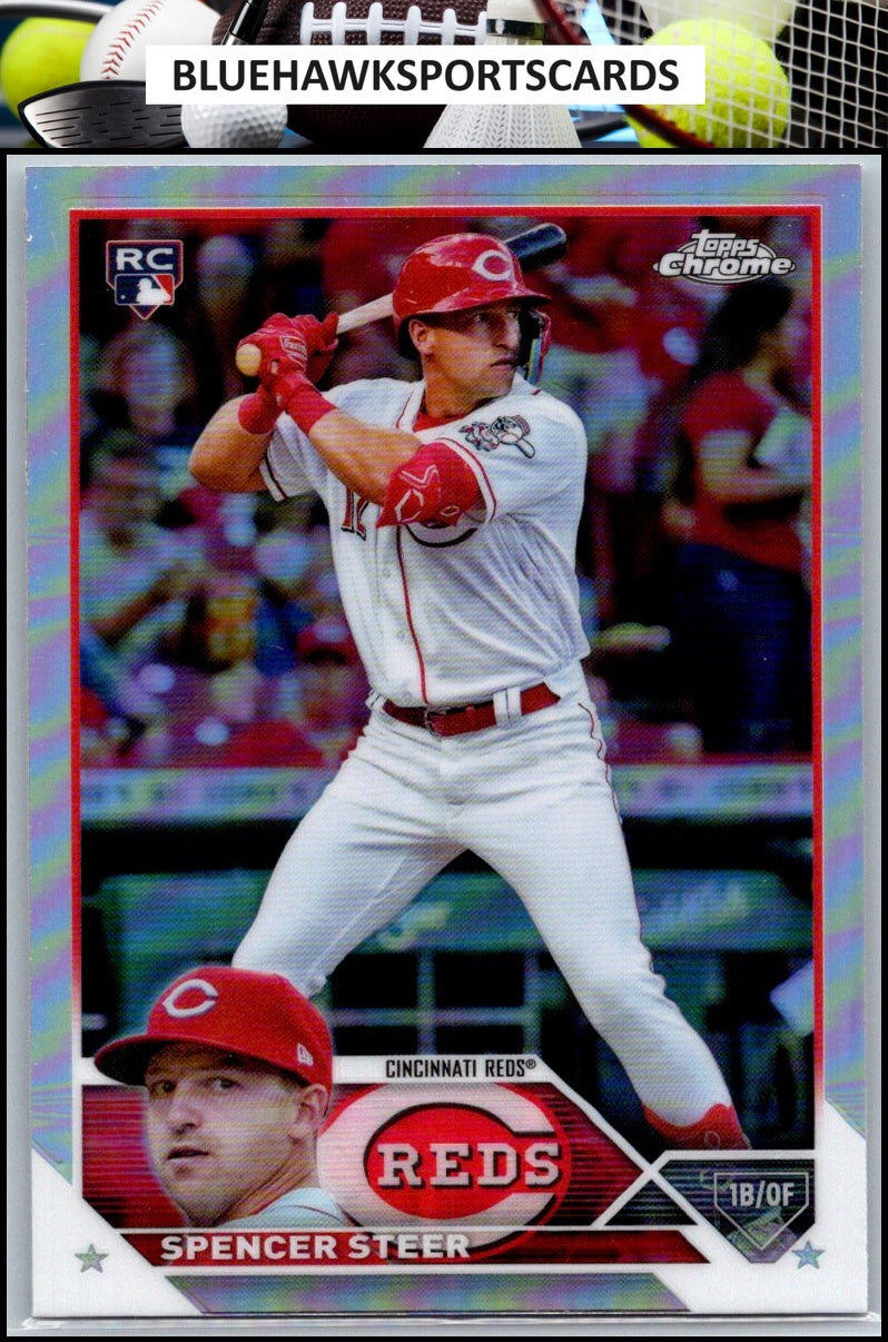 2023 Topps Chrome #146 Spencer Steer Refractors