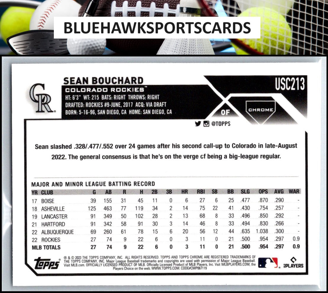 2023 Topps Chrome Update #USC213 Sean Bouchard