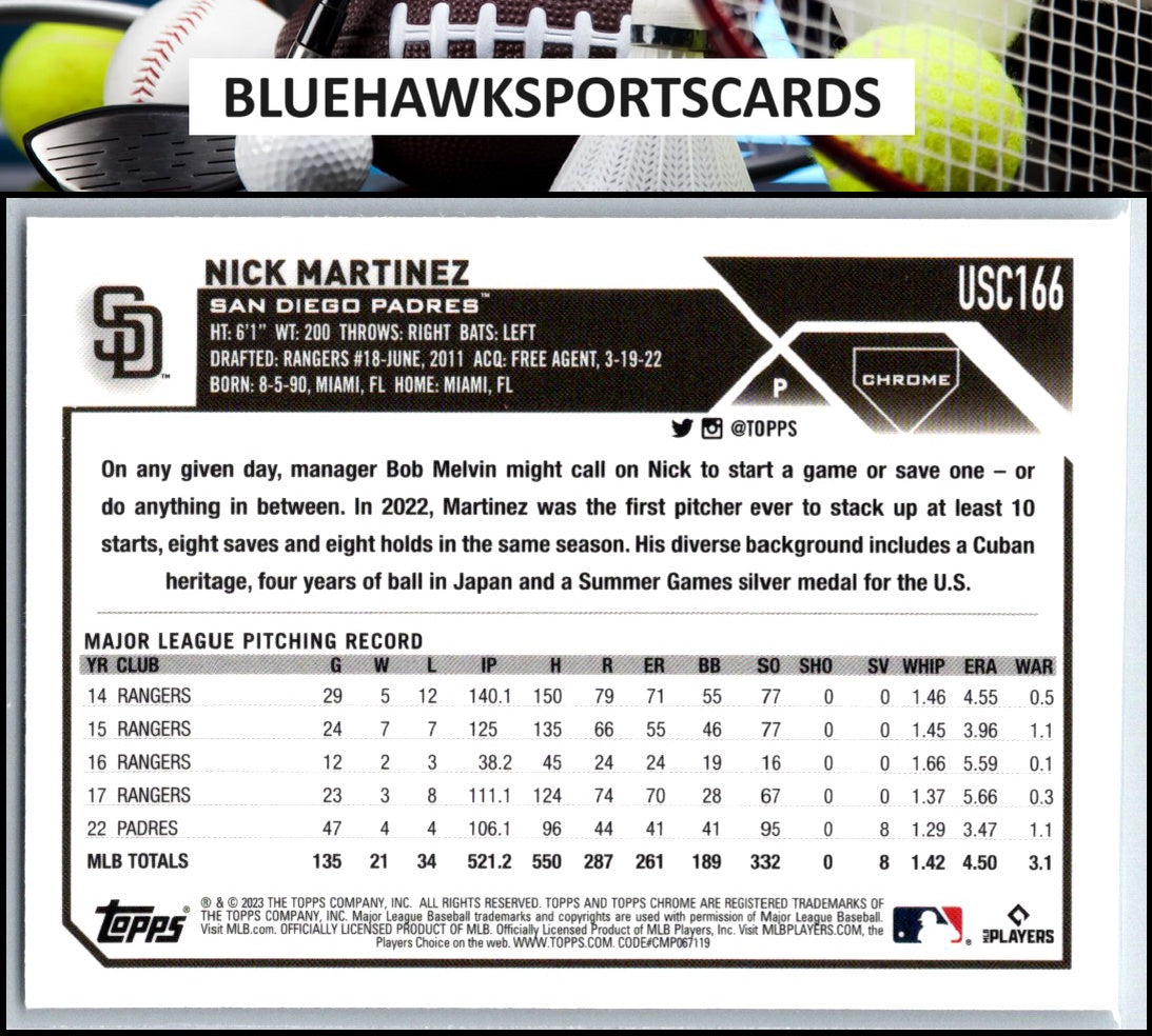 2023 Topps Chrome Update #USC166 Nick Martinez