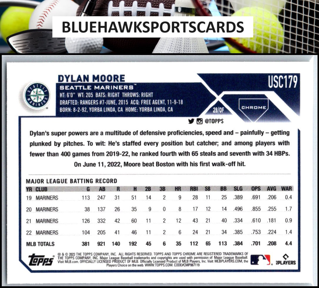 2023 Topps Chrome Update #USC179 Dylan Moore