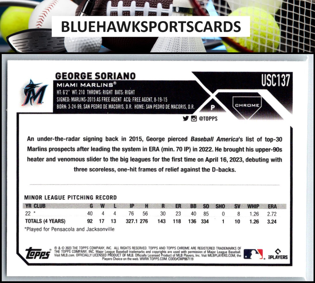 2023 Topps Chrome Update #USC137 George Soriano