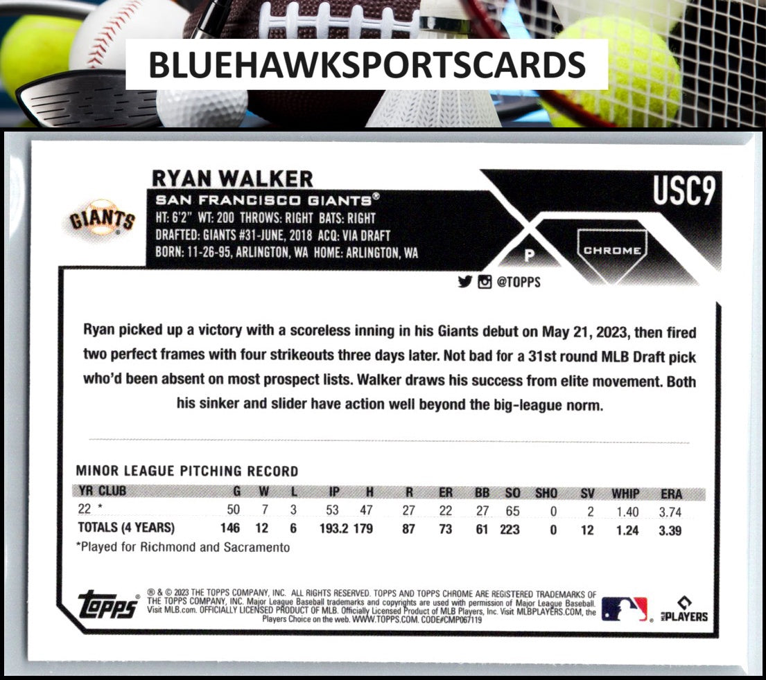 2023 Topps Chrome Update #USC9 Ryan Walker