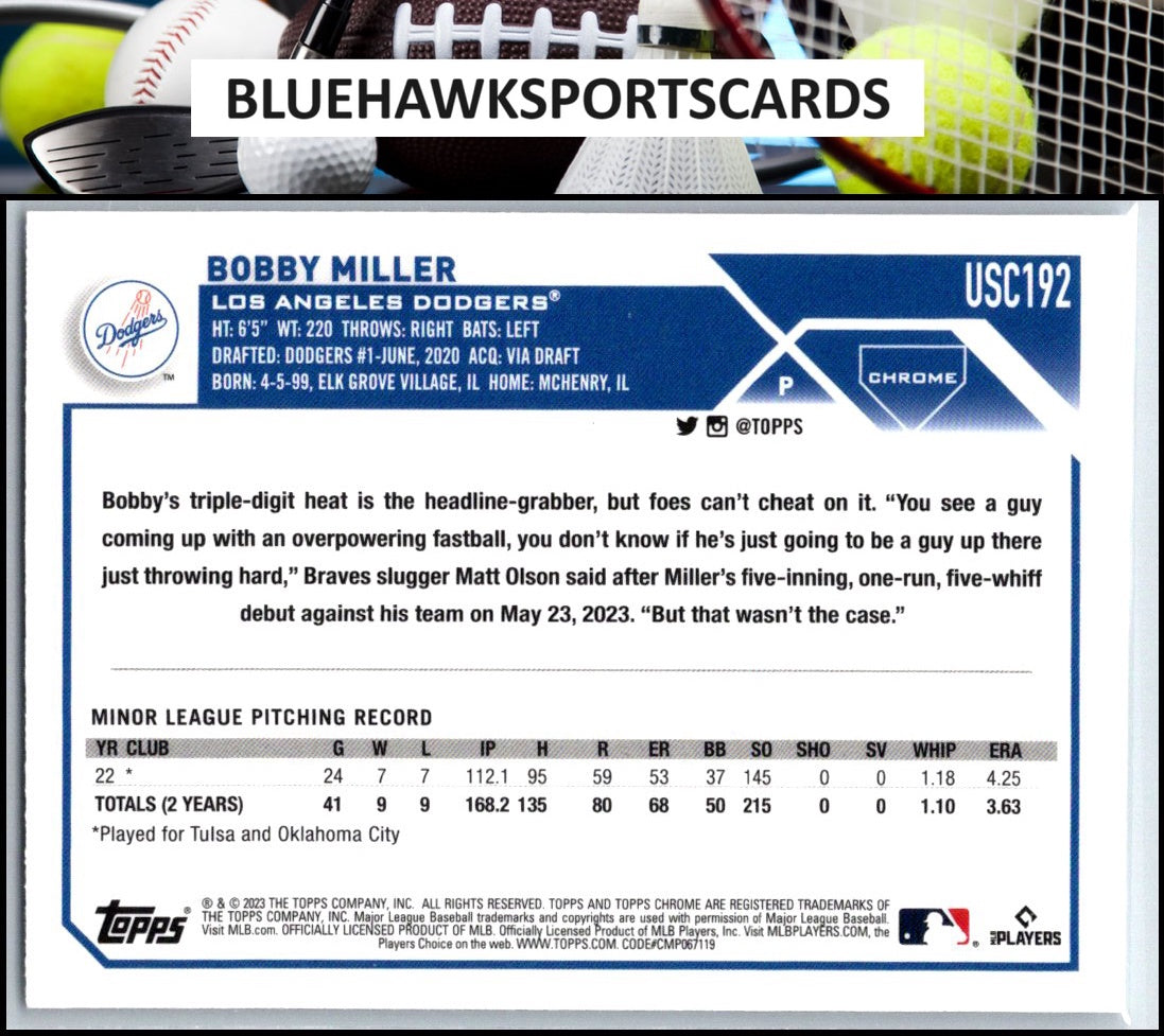 2023 Topps Chrome Update #USC192 Bobby Miller