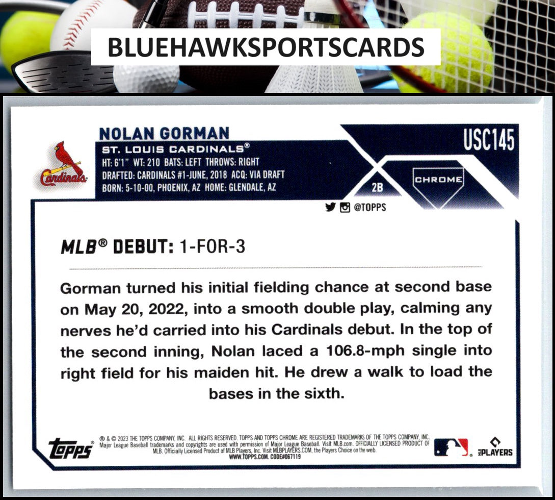 2023 Topps Chrome Update #USC145 Nolan Gorman