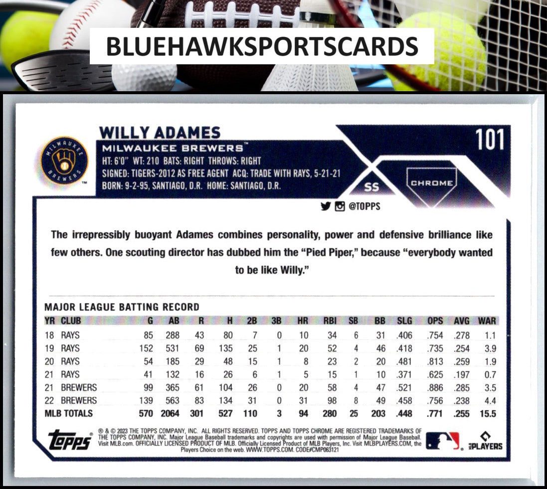 2023 Topps Chrome #101 Willy Adames