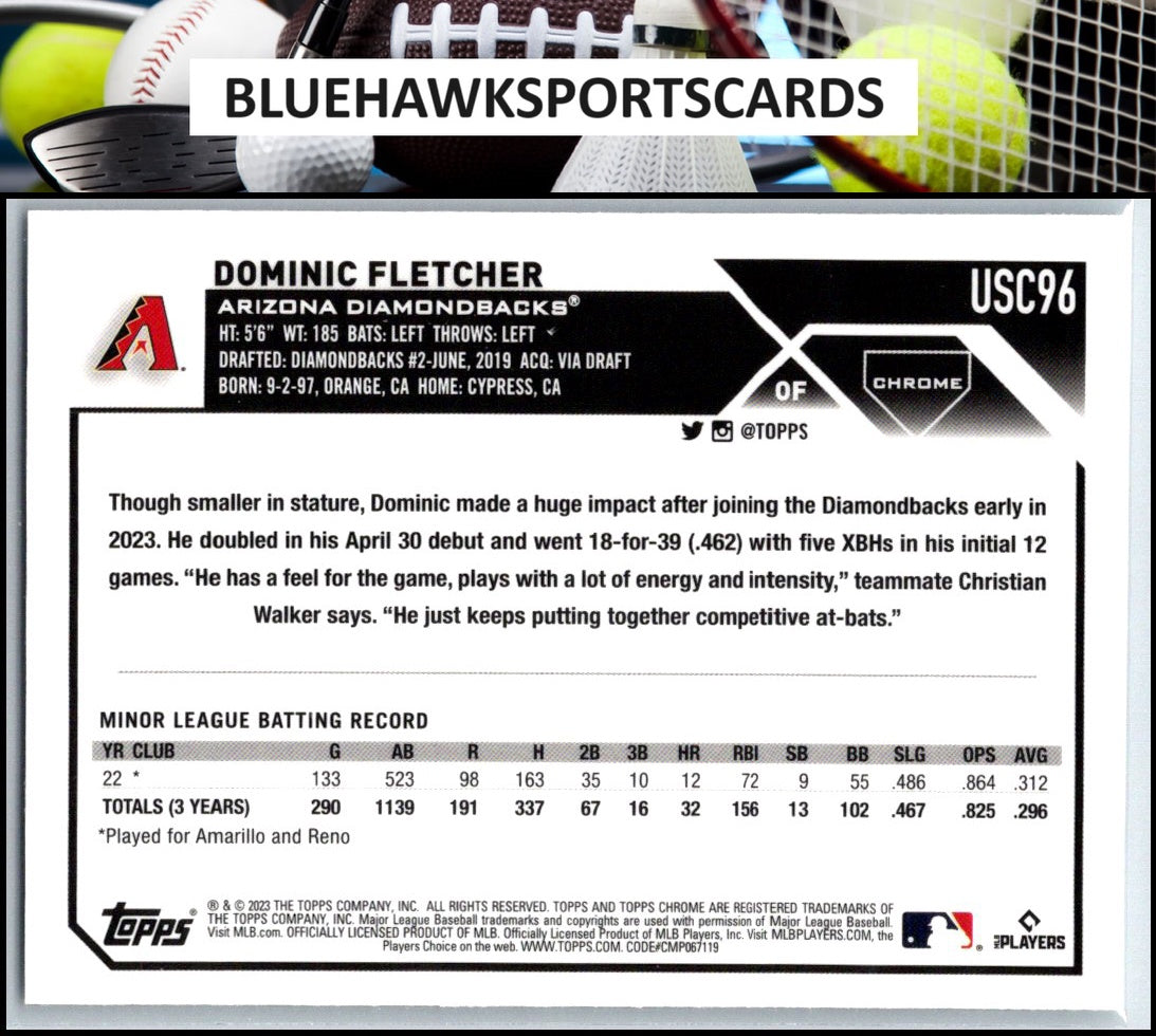 2023 Topps Chrome Update #USC96 Dominic Fletcher