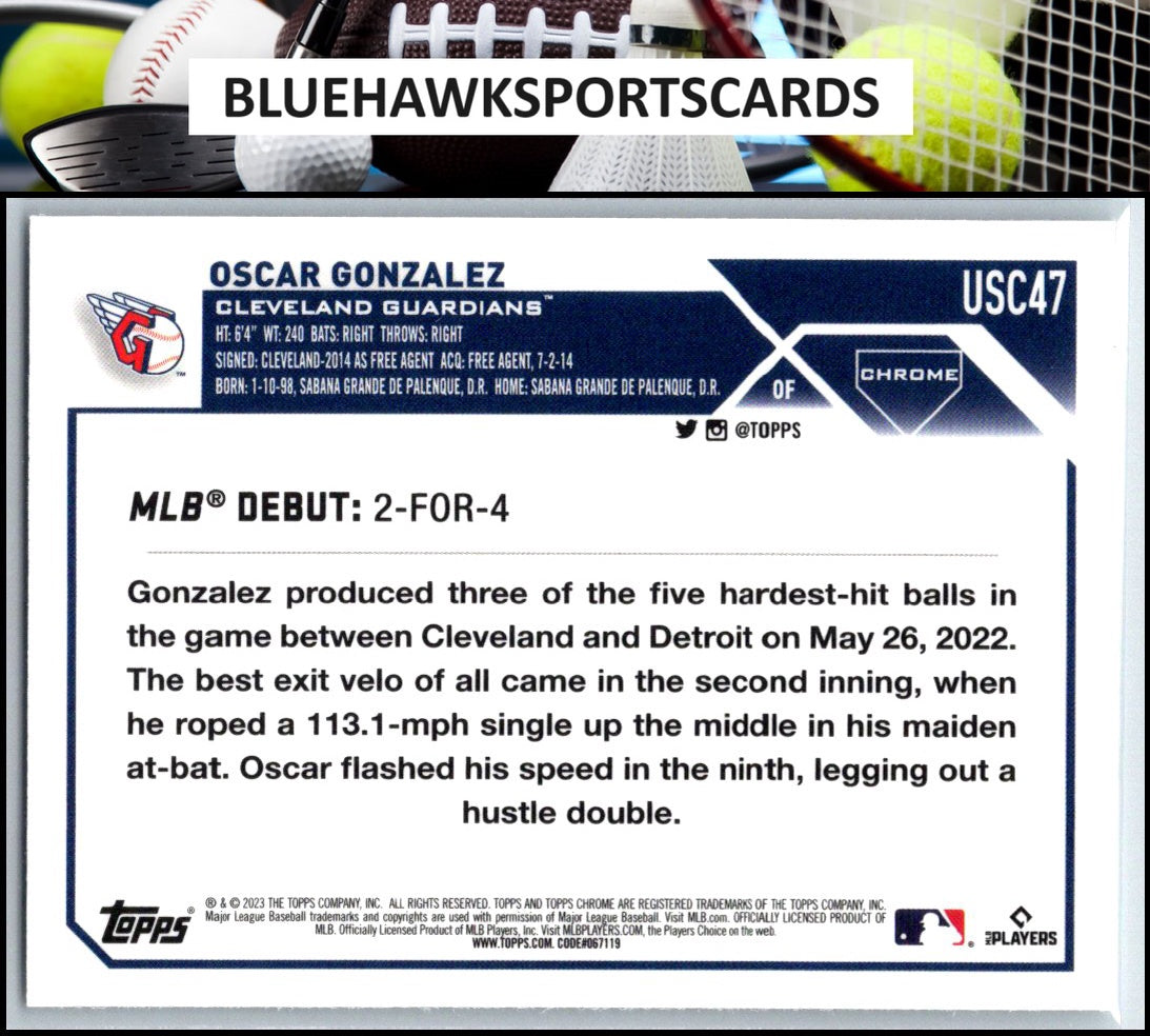 2023 Topps Chrome Update #USC47 Oscar Gonzalez