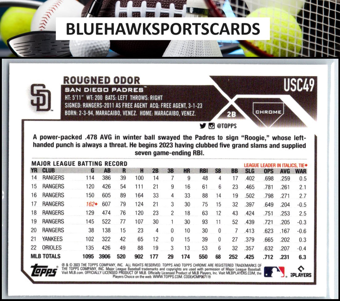 2023 Topps Chrome Update #USC49 Rougned Odor