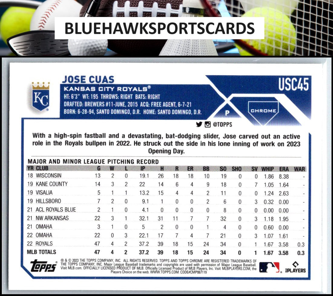 2023 Topps Chrome Update #USC45 Jose Cuas