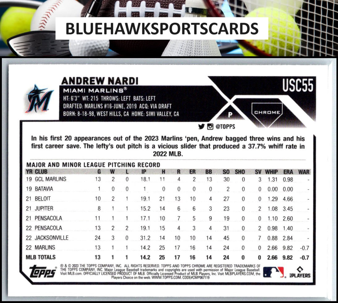 2023 Topps Chrome Update #USC55 Andrew Nardi