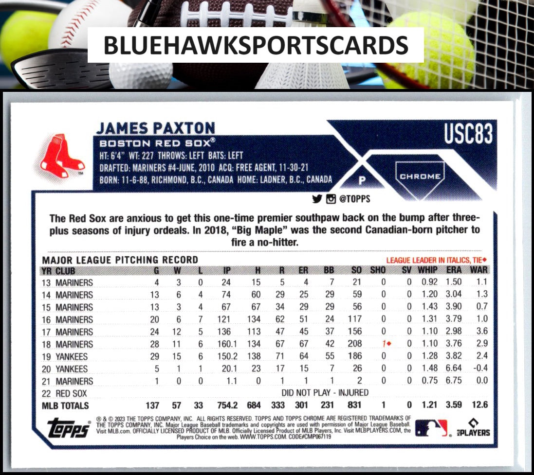 2023 Topps Chrome Update #USC83 James Paxton
