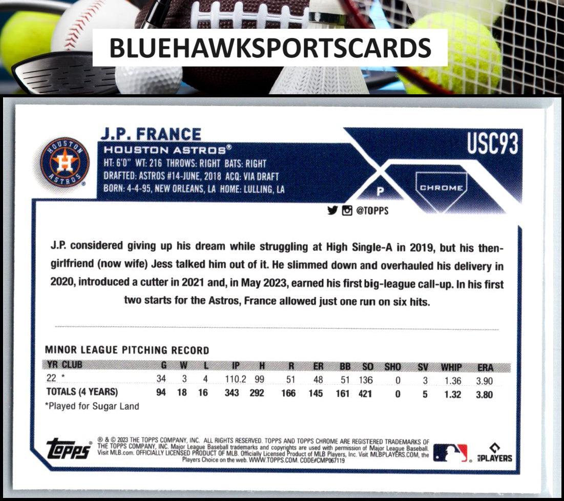 2023 Topps Chrome Update #USC93 J.P. France
