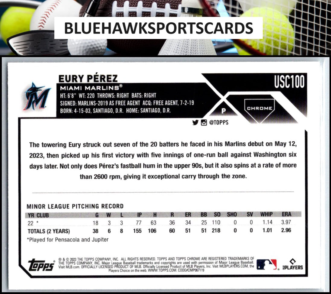 2023 Topps Chrome Update #USC100 Eury Pérez