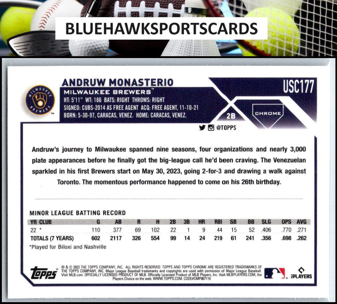 2023 Topps Chrome Update #USC177 Andruw Monasterio