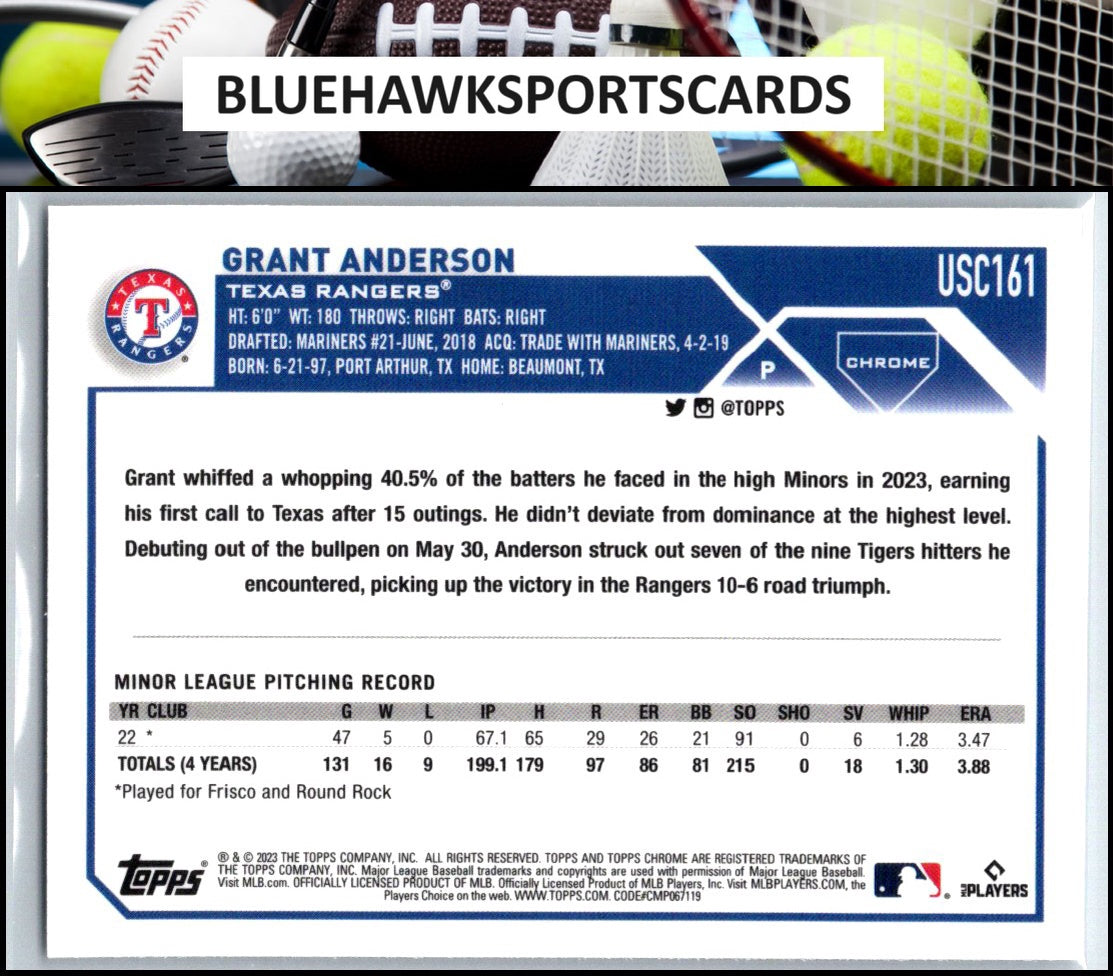 2023 Topps Chrome Update #USC161 Grant Anderson