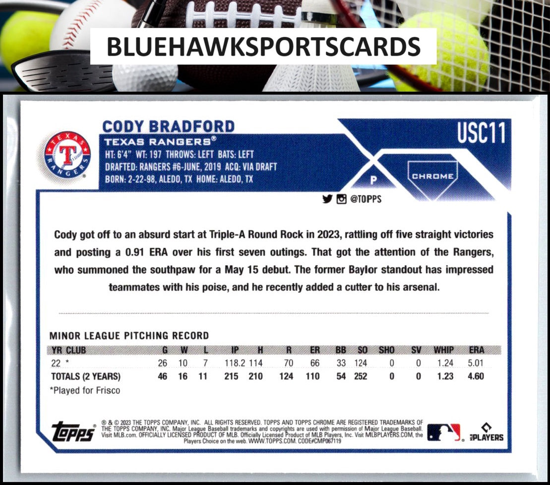 2023 Topps Chrome Update #USC11 Cody Bradford