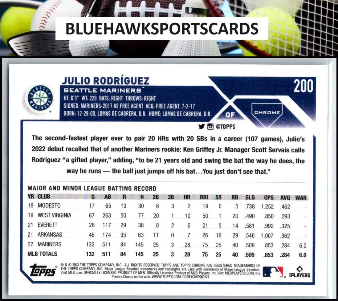 2023 Topps Chrome #200 Julio Rodríguez