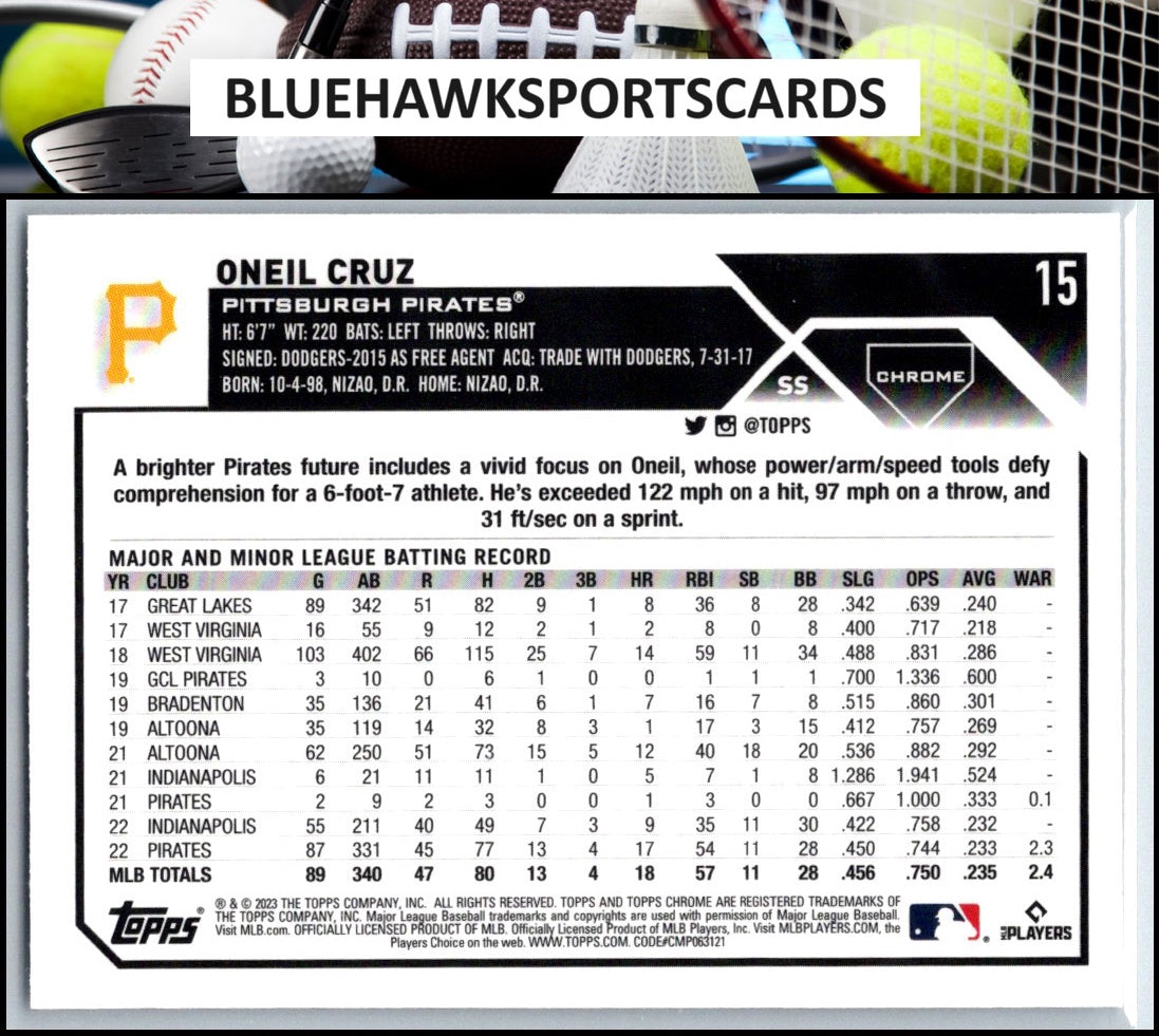 2023 Topps Chrome #15 Oneil Cruz
