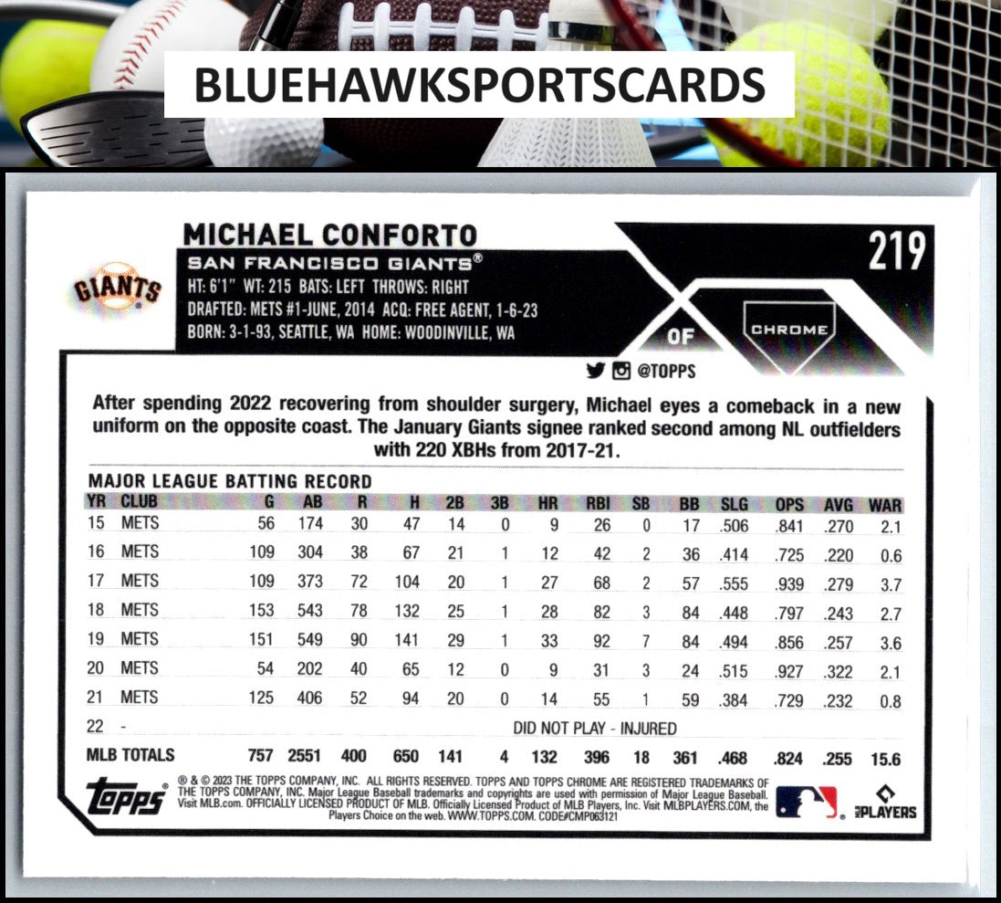 2023 Topps Chrome #219 Michael Conforto