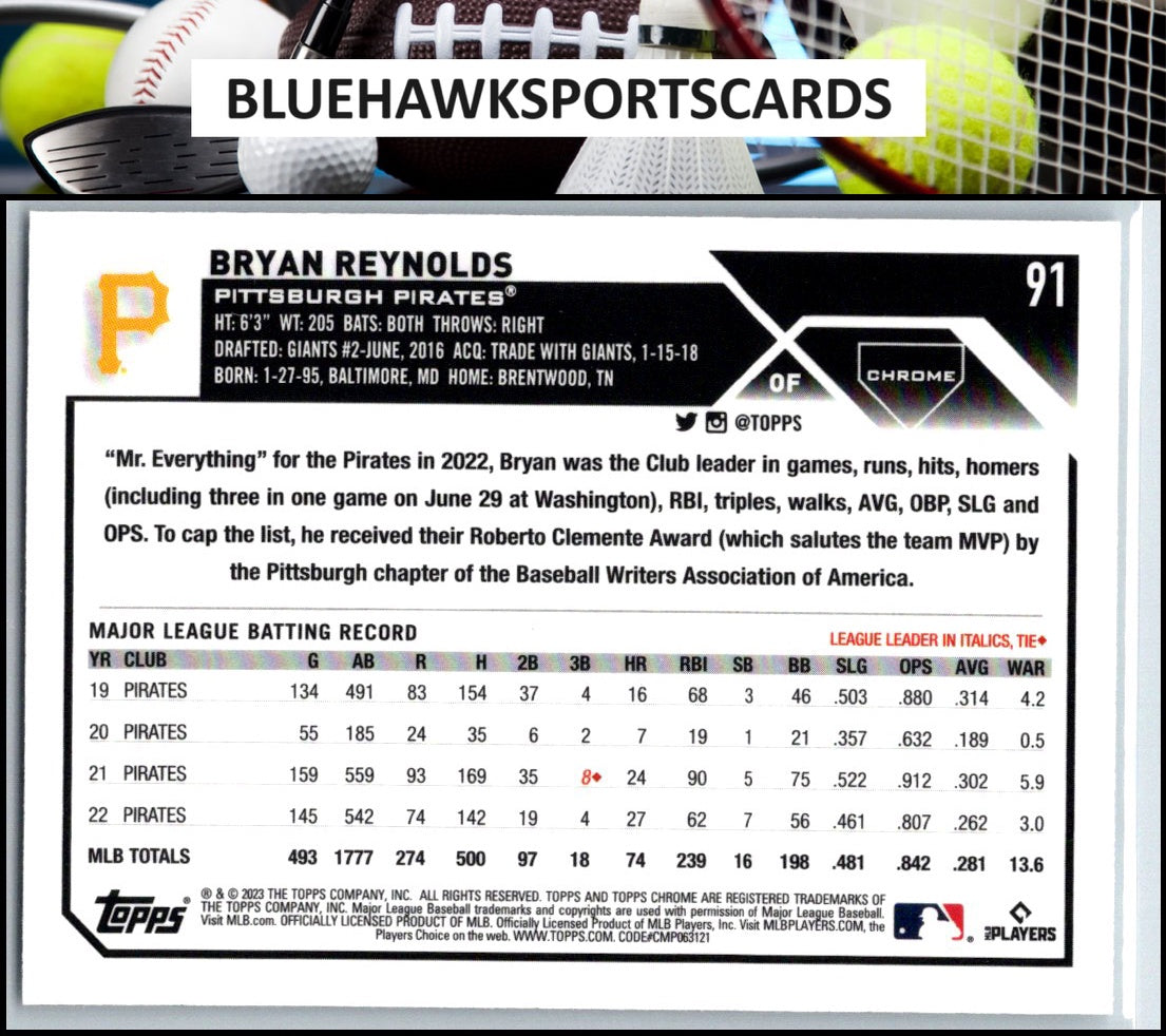 2023 Topps Chrome #91 Bryan Reynolds