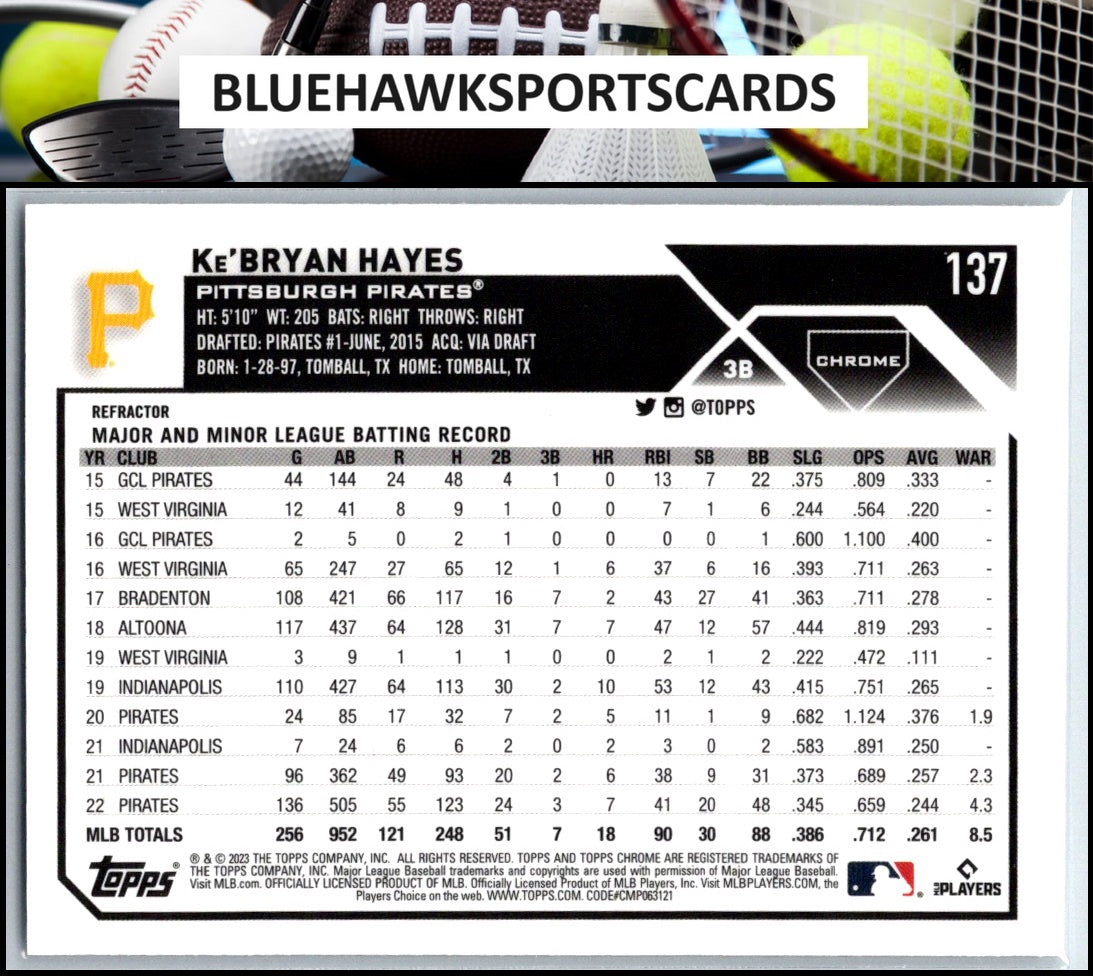 2023 Topps Chrome #137 Ke'Bryan Hayes Refractors