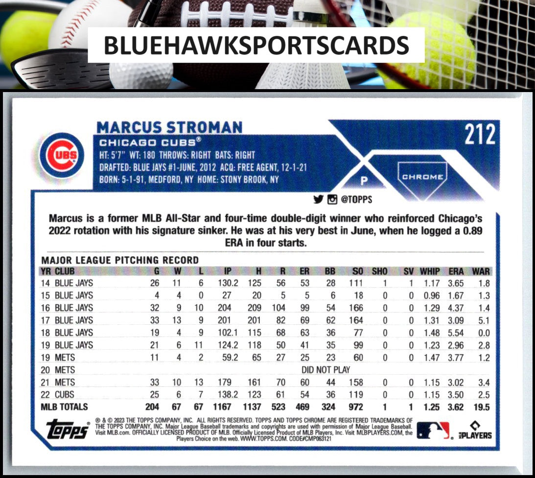 2023 Topps Chrome #212 Marcus Stroman