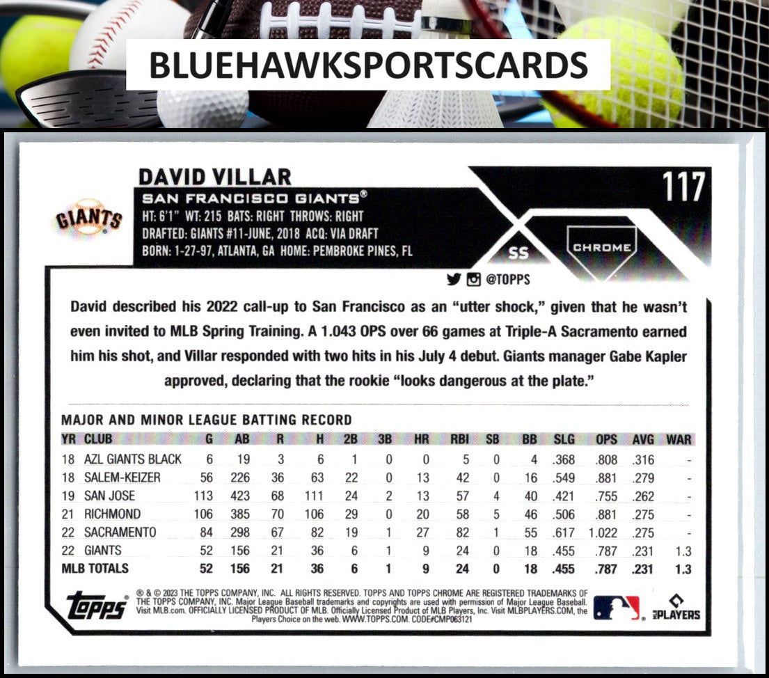 2023 Topps Chrome #117 David Villar