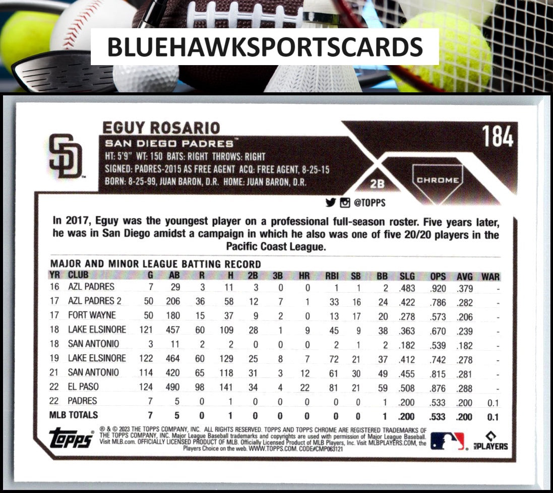 2023 Topps Chrome #184 Eguy Rosario