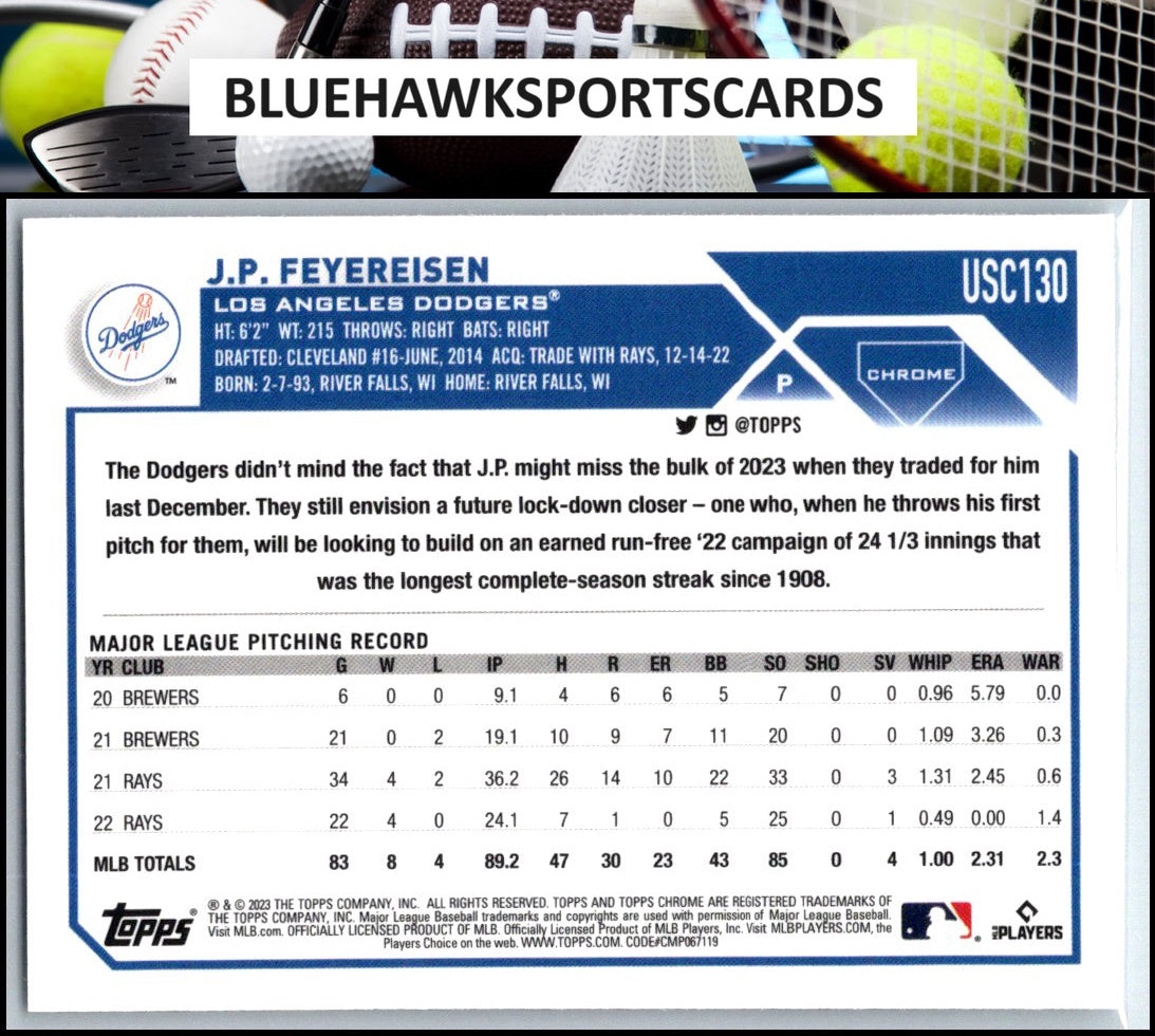 2023 Topps Chrome Update #USC130 J.P. Feyereisen