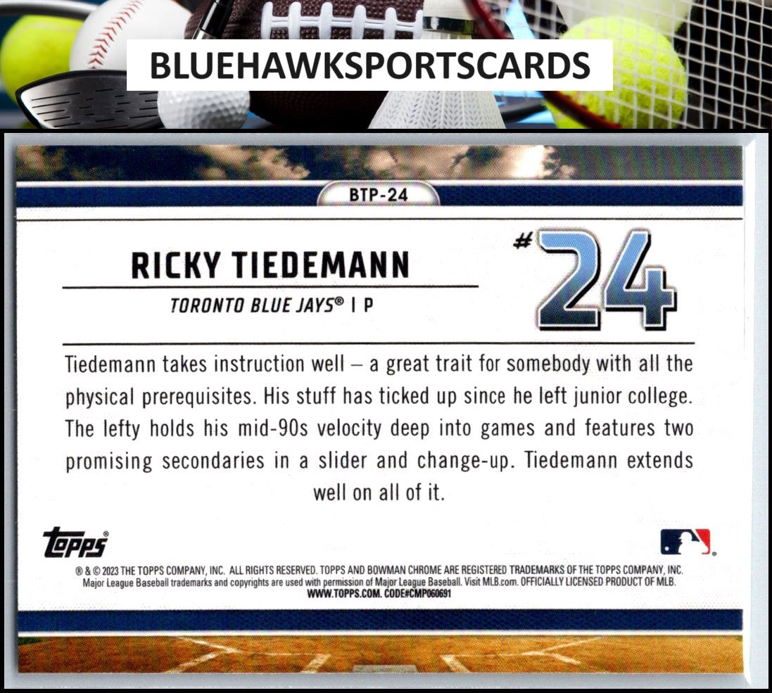 2023 Bowman #BTP-24 Ricky Tiedemann Bowman Scouts Top 100