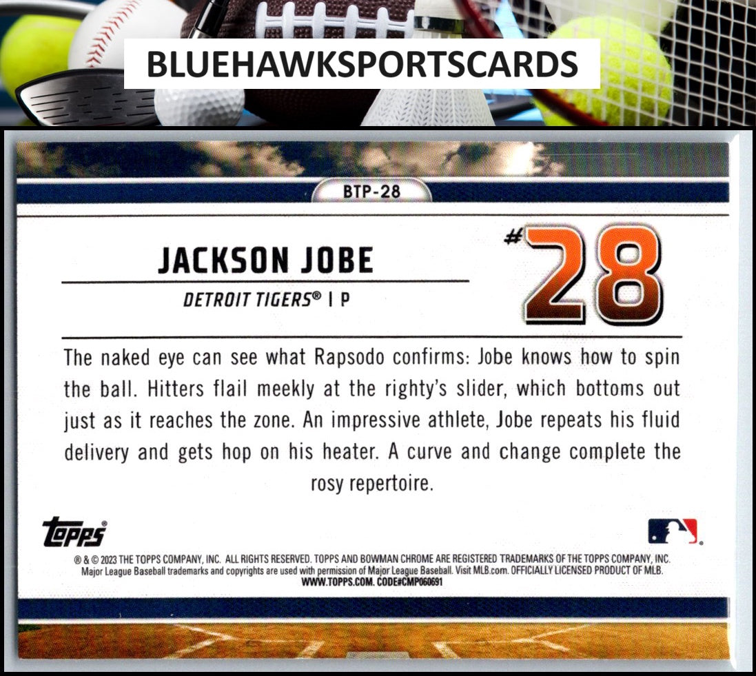 2023 Bowman #BTP-28 Jackson Jobe Bowman Scouts Top 100