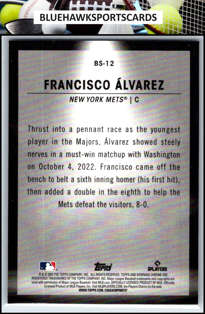 2023 Bowman #BS-12 Francisco Alvarez Bowman Spotlights