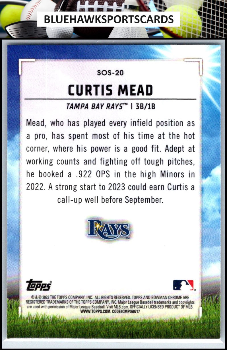 2023 Bowman #SOS-20 Curtis Mead Sights on September
