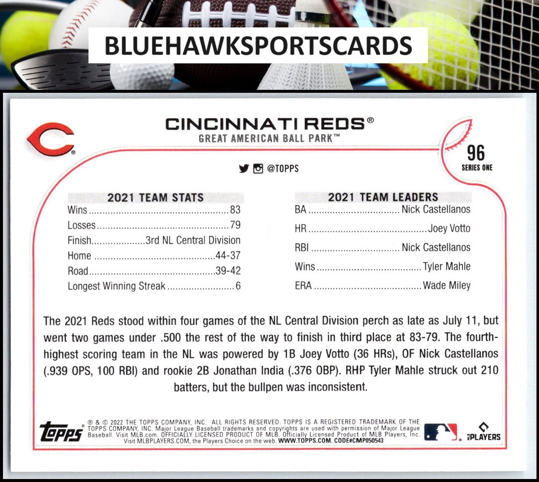 2022 Topps #96 Cincinnati Reds