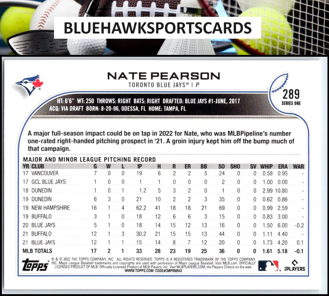 2022 Topps #289 Nate Pearson