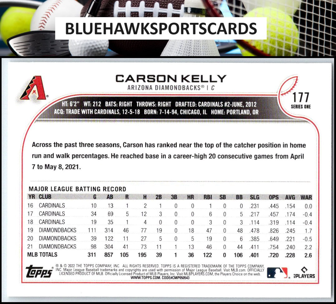 2022 Topps #177 Carson Kelly