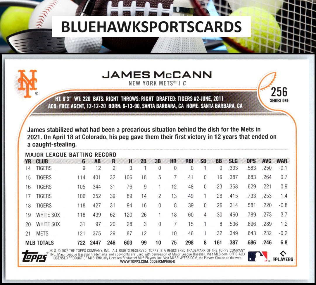 2022 Topps #256 James McCann