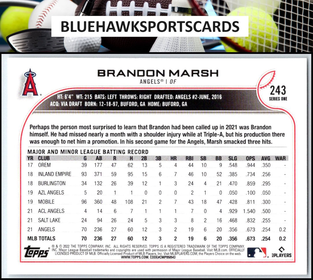 2022 Topps #243 Brandon Marsh