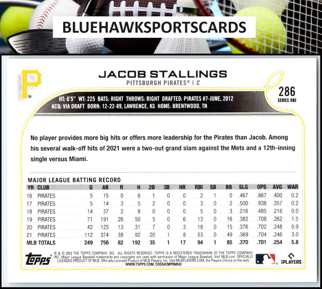 2022 Topps #286 Jacob Stallings