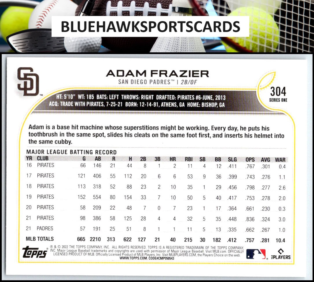 2022 Topps #304 Adam Frazier