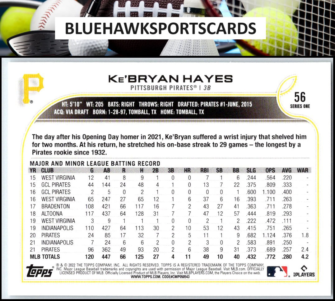 2022 Topps #56 Ke'Bryan Hayes