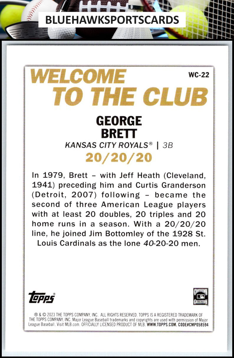 2023 Topps #WC-22 George Brett Welcome to the Club