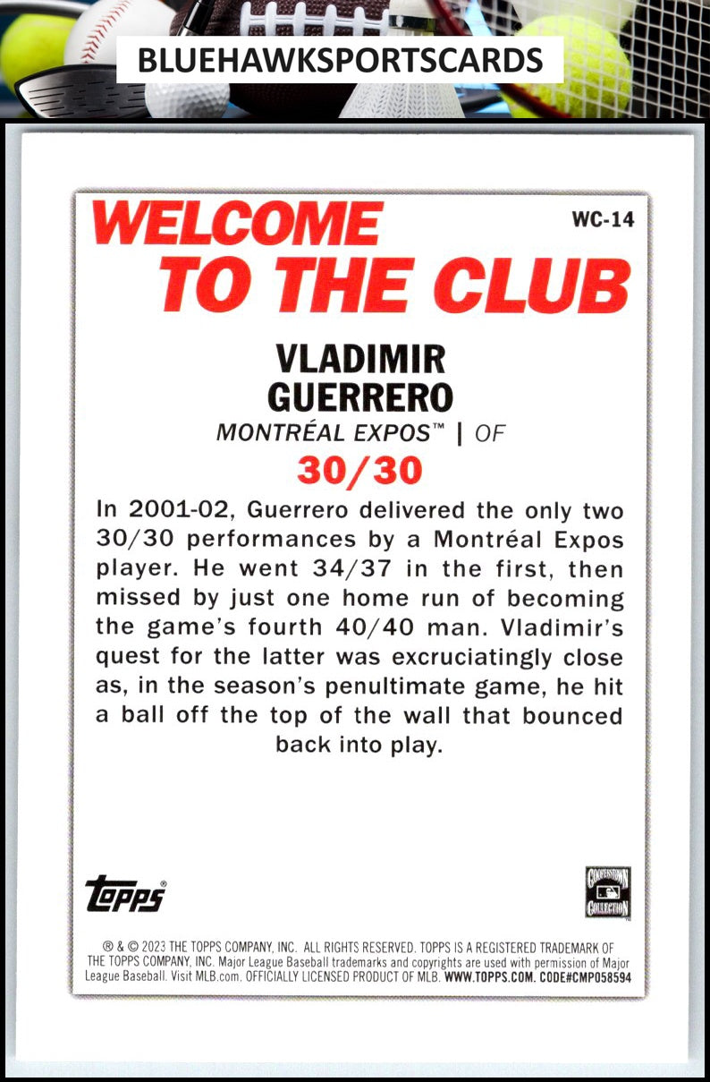 2023 Topps #WC-14 Vladimir Guerrero Welcome to the Club